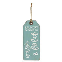 Wash and Fold Laundry Service Co Wood Tag - The Fox Decor