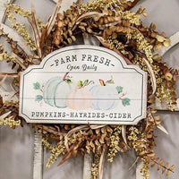 Farm Fresh Pumpkins Hayrides Cider Wood Sign - The Fox Decor