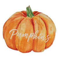Thumbnail for Fall Watercolor Pumpkin Wood Sign 3 Asstd - The Fox Decor
