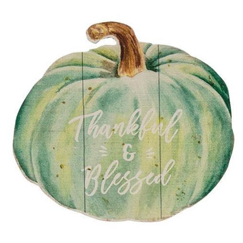 Fall Watercolor Pumpkin Wood Sign 3 Asstd - The Fox Decor