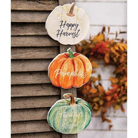 Thumbnail for Fall Watercolor Pumpkin Wood Sign 3 Asstd - The Fox Decor