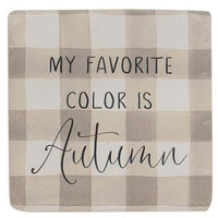 4 Set Fall Gingham Resin Coasters - The Fox Decor
