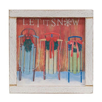 Thumbnail for Let It Snow Sleds Wood Sign