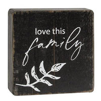 Love This Family Black Wooden Sign - The Fox Decor