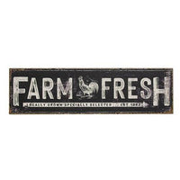 Farm Fresh Black Distressed Metal Sign - The Fox Decor