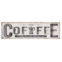 Thumbnail for Coffee White Distressed Metal Sign - The Fox Decor