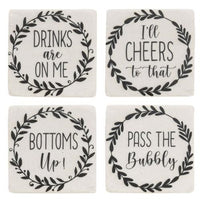 Thumbnail for 4 Set Pass The Bubbly Resin Coasters