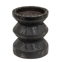 Black Wooden Pillar Candle Holder 35 Tall - The Fox Decor