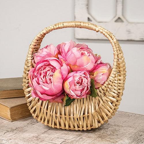 Wicker Flower Basket - The Fox Decor