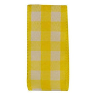 Thumbnail for Yellow & White Buffalo Check Ribbon - The Fox Decor