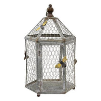 Thumbnail for 2 Set Rustic Bee Metal Birdcage w Chicken Wire