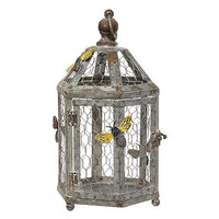 Thumbnail for 2 Set Rustic Bee Metal Birdcage w Chicken Wire