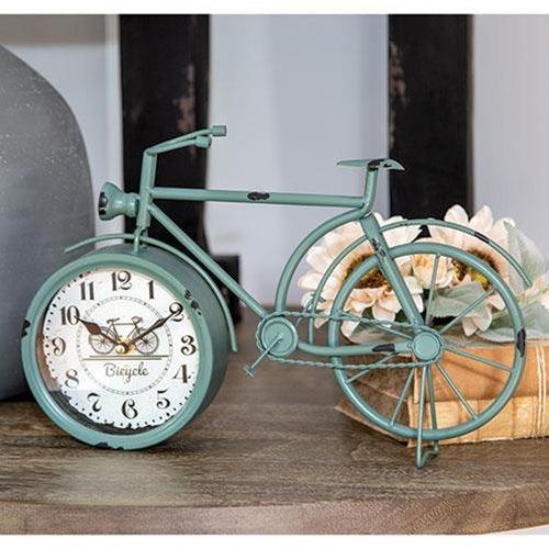 Farmhouse Blue Bicycle Clock - The Fox Decor