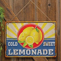Cold Sweet Lemonade Retro Hanging Metal Sign - The Fox Decor