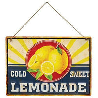 Cold Sweet Lemonade Retro Hanging Metal Sign - The Fox Decor
