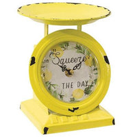 Vintage Squeeze The Day Lemon Old Town Scale Clock - The Fox Decor