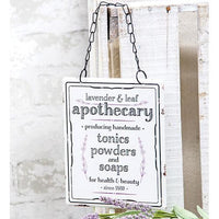 Thumbnail for Lavender & Leaf Apothecary Hanging Metal Sign