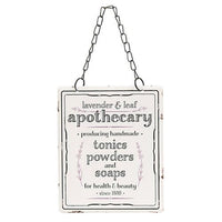 Thumbnail for Lavender & Leaf Apothecary Hanging Metal Sign