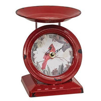 Thumbnail for Vintage Christmas Cardinal Old Town Scale Clock - The Fox Decor