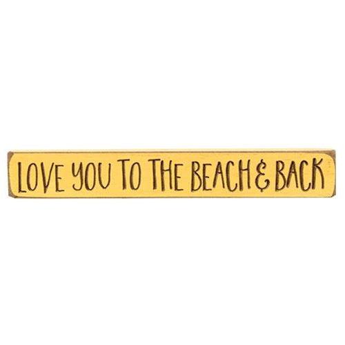 Love You to the Beach and Back Engraved Block 12 - The Fox Decor