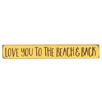 Love You to the Beach and Back Engraved Block 12 - The Fox Decor