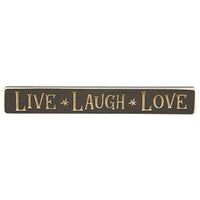 Live Laugh Love Engraved Block 12 - The Fox Decor