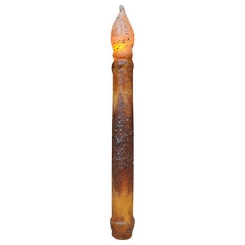 9 Burnt Mustard LED Taper - The Fox Decor