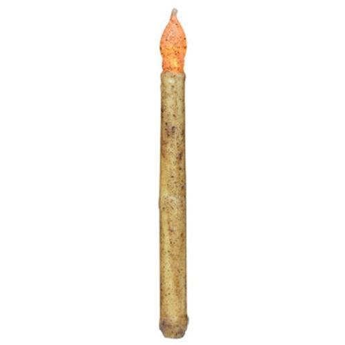 11 Burnt Ivory LED Taper - The Fox Decor