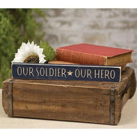 Our Soldier Our Hero Engraved Block 12 - The Fox Decor