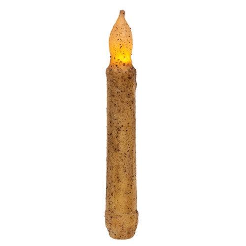 6 Burnt Ivory Timer Taper - The Fox Decor
