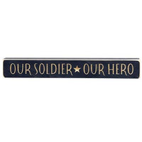Our Soldier Our Hero Engraved Block 12 - The Fox Decor