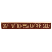 Thumbnail for One Nation Under God w Flag Engraved Block 12