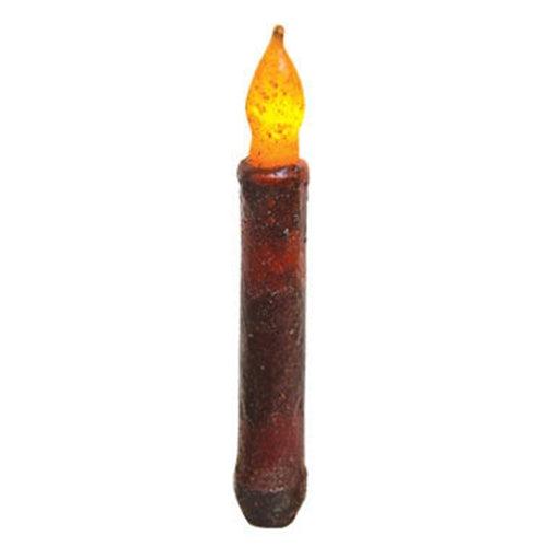 6 Burnt Burgundy LED Taper - The Fox Decor