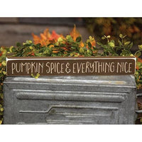 Pumpkin Spice & Everything Nice Engraved Block 12 - The Fox Decor