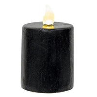 Thumbnail for Black Gloss Flame Timer Pillar 25 x 3 - The Fox Decor