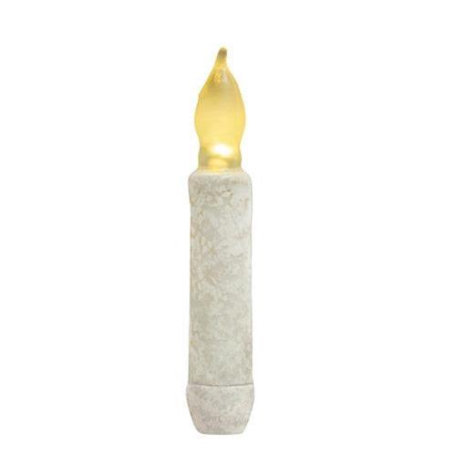 4 Rustic White Timer Taper - The Fox Decor
