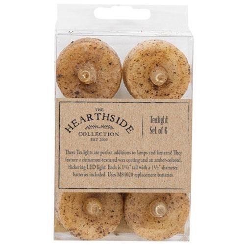 6 Pkg Burnt Ivory LED Tealights - The Fox Decor