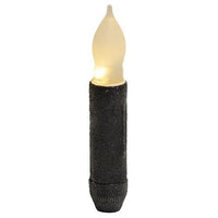 Textured 4 LED Timer Taper Black - The Fox Decor