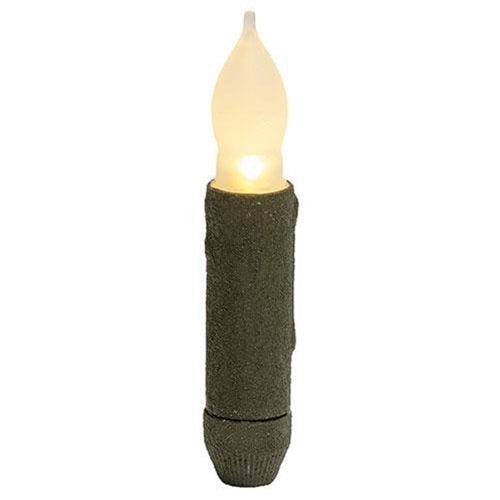 Textured 4 LED Timer Taper Green - The Fox Decor