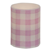 Pink Gingham Check Timer Pillar 3x4 - The Fox Decor