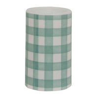 Green Gingham Check Timer Pillar 3x5 - The Fox Decor