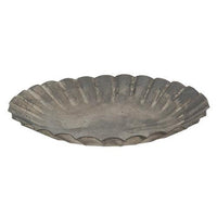 Thumbnail for Graywashed Tin Fluted Candle Pan 55 - The Fox Decor
