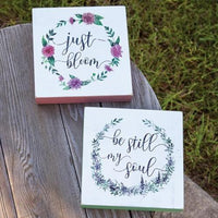Just Bloom Box Sign 2 Asst - The Fox Decor