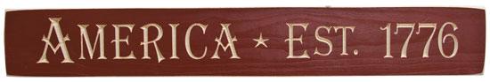 America 1776 Engraved Sign 24 x 35 - The Fox Decor
