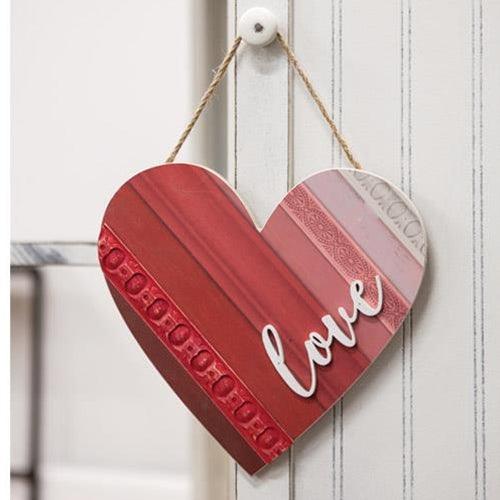 Love Wooden Heart Hanger - The Fox Decor