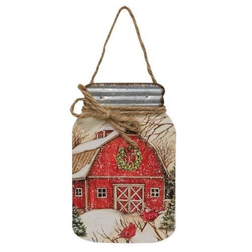 Red Barn Mason Jar Hanger - The Fox Decor