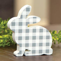 Gray & White Buffalo Check Chunky Bunny - The Fox Decor