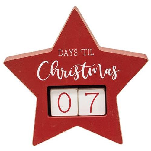 Days Til Christmas Star Countdown Calendar - The Fox Decor