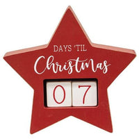 Days Til Christmas Star Countdown Calendar - The Fox Decor