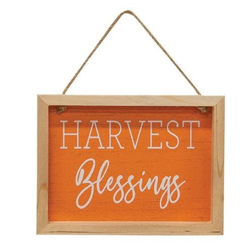 Harvest Blessings Sign w Jute Hanger - The Fox Decor